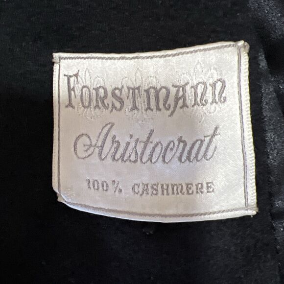 Vtg 50s Forstmann Pea Coat S/M Black Cashmere 1/2 Sleeve Pockets Retro Glam MCM - Picture 6 of 16